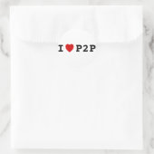 Sticker Rond I coeur P2P (Sac)