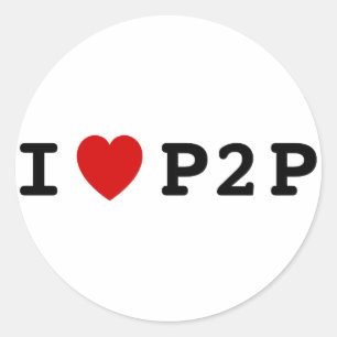 Sticker Rond I coeur P2P