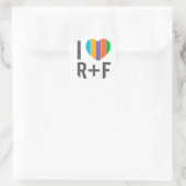 Sticker rond - I coeur RF (Sac)