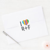 Sticker rond - I coeur RF (Enveloppe)
