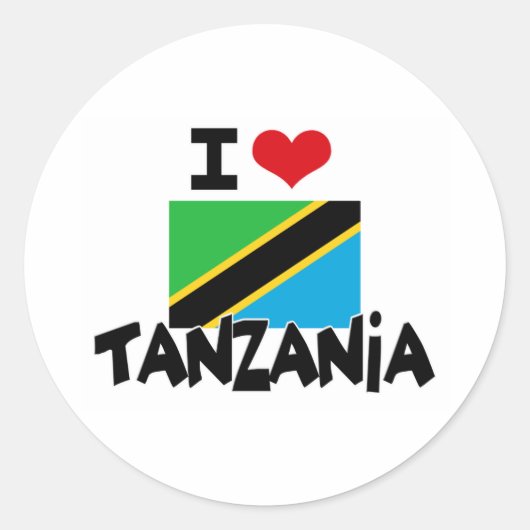 STICKER ROND I COEUR TANZANIE (Devant)