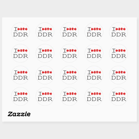 STICKER ROND I DDR (Feuille)