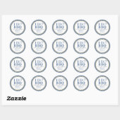 Sticker Rond I Do BBQ Engagement Party Couples Douche (Feuille)