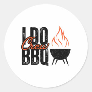 Sticker Rond I Do Bbq Party Correspondant Mariage Crew Byrbecue