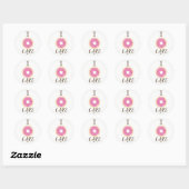 Sticker Rond I DONUT CARE rose arroser mignon chic moderne Part (Feuille)