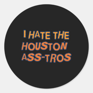 Sticker Rond I E L'Humour De L'Équipe De Baseball De Houston As