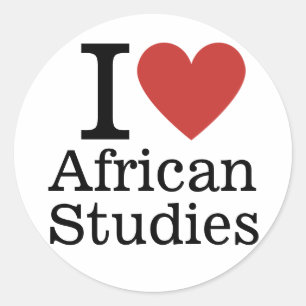 Sticker Rond I ❤️ Études africaines pour étudiants/Faculté CUST