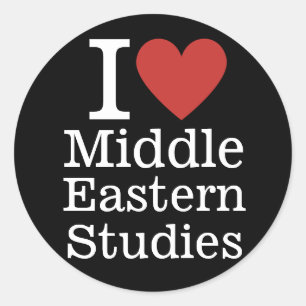 Sticker Rond I ❤️ Études du Moyen-Orient pour étudiants/Faculté