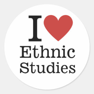 Sticker Rond I ❤️ Etudes ethniques pour les étudiants/Faculté P