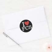 Sticker Rond I ❤️ FCS Family and Consumer Sciences (Enveloppe)