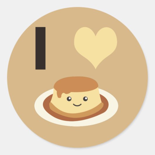 Sticker Rond I flan de coeur (amour) ! (Devant)