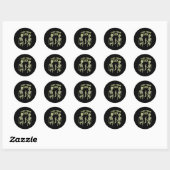 Sticker Rond I Got Your Back Halloween Skeleton Skull Sarcastic (Feuille)