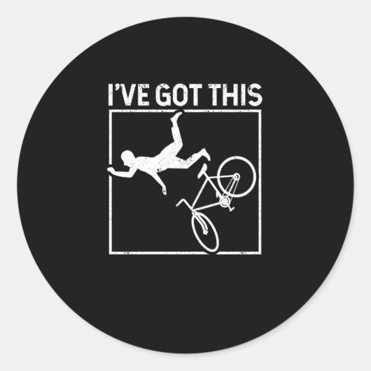 Sticker Rond I have this mountain bike lover funny MTB (Devant)