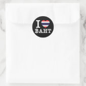 Sticker Rond I Heart (Amour) Baht (Sac)