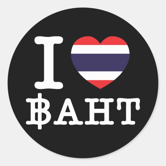 Sticker Rond I Heart (Amour) Baht (Devant)