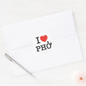 Sticker Rond I Heart (Amour) Pho (Enveloppe)