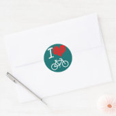 Sticker Rond I Heart Bike (Enveloppe)