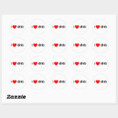 Sticker Rond I Heart DNB (Feuille)