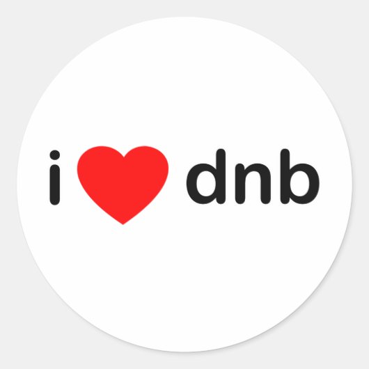 Sticker Rond I Heart DNB (Devant)