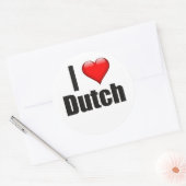 Sticker Rond I Heart Dutch (Enveloppe)