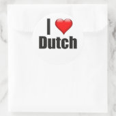 Sticker Rond I Heart Dutch (Sac)