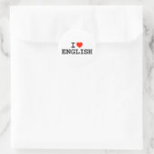 Sticker Rond I Heart English (Sac)