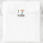 Sticker Rond I "Heart" India - I Love India (Sac)