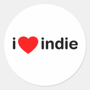 Sticker Rond I Heart Indie