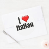 Sticker Rond I Heart Italian (Enveloppe)