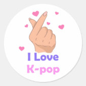 Sticker Rond I Heart Kpop (Devant)