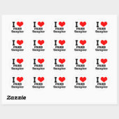 Sticker Rond I HEART (LOVE) échantillons libres (Feuille)