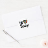 Sticker Rond I Heart (Love) Lucy (Enveloppe)