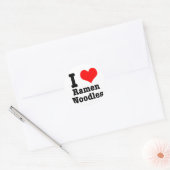 Sticker Rond I HEART (LOVE) nouilles ramen (Enveloppe)