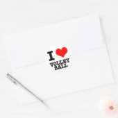 STICKER ROND I HEART (LOVE) VOLLEY BALL (Enveloppe)