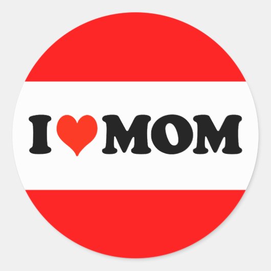 Sticker Rond I Heart Maman (Devant)