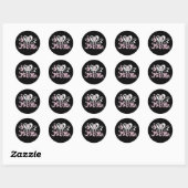 Sticker Rond I Heart Maman Rose (Feuille)