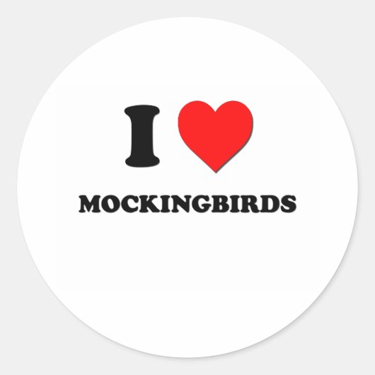 Sticker Rond I Heart Mockingbirds (Devant)