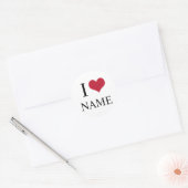 Sticker Rond I Heart Name (Enveloppe)
