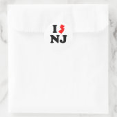 Sticker Rond I Heart NJ (Sac)