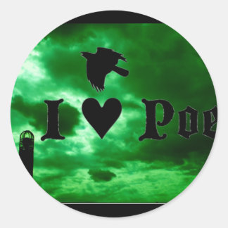 Sticker Rond I Heart Poe