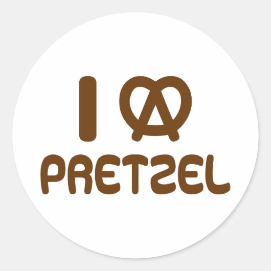 Sticker Rond I Heart Pretzel (Devant)