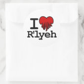 Sticker Rond I Heart R'lyeh (Sac)