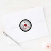 Sticker Rond I Heart Savannah Chat Argent (Enveloppe)