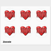 Sticker Rond I Heart Tampa (Feuille)