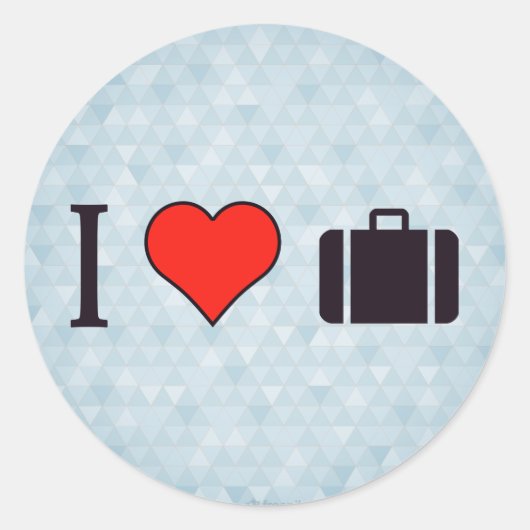 Sticker Rond I Heart Traveling (Devant)