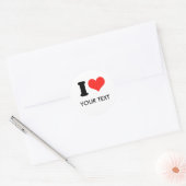Sticker Rond I HEART (votre texte) (Enveloppe)