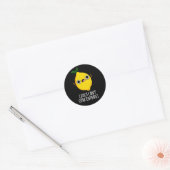 Sticker Rond I Juice ne peut pas concentrer Funny Lemon Pun Dar (Enveloppe)