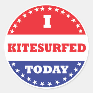 Sticker Rond I Kitesurfed Aujourd'hui
