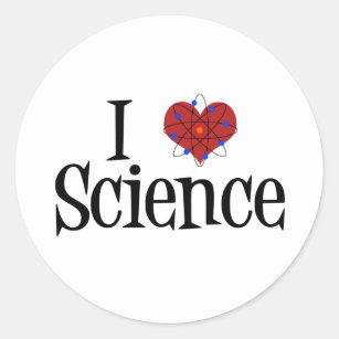 Sticker Rond I la Science de coeur