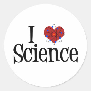 Sticker Rond I la Science de coeur